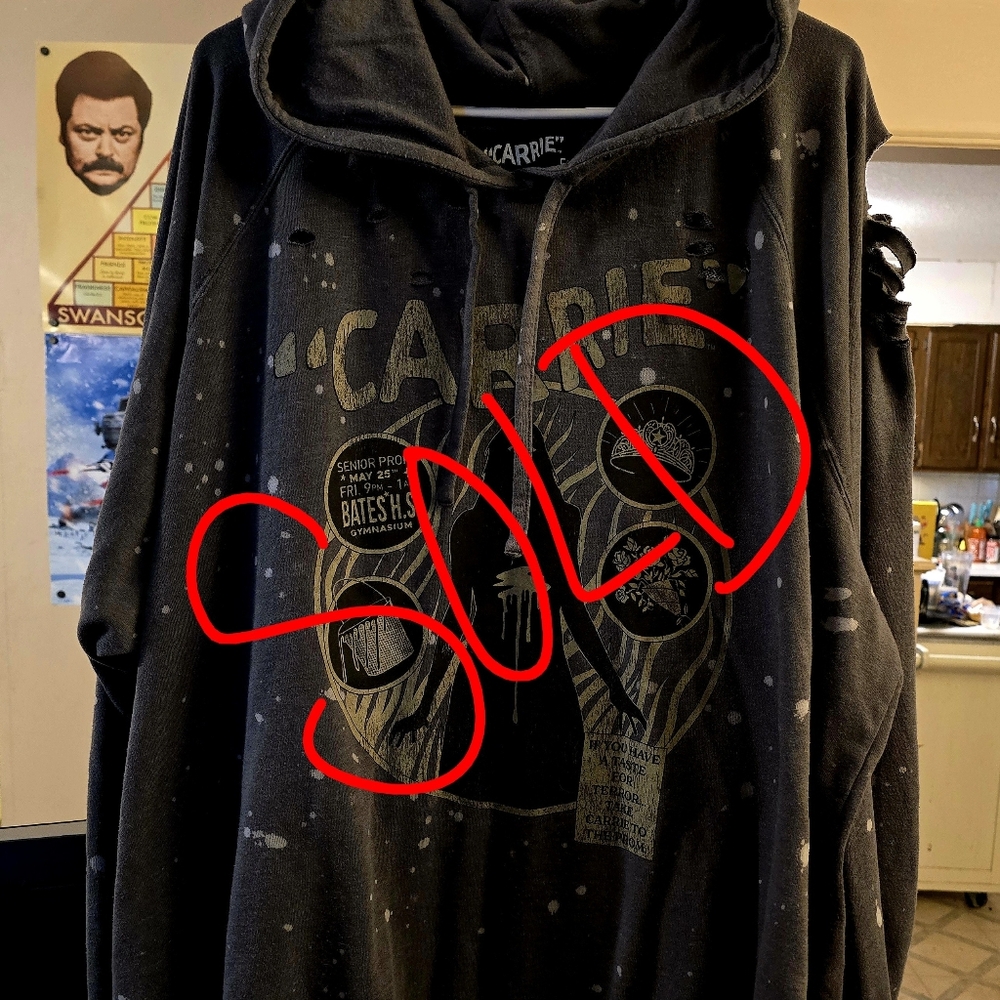 Carrie Graphic Women's Hoodie - Black